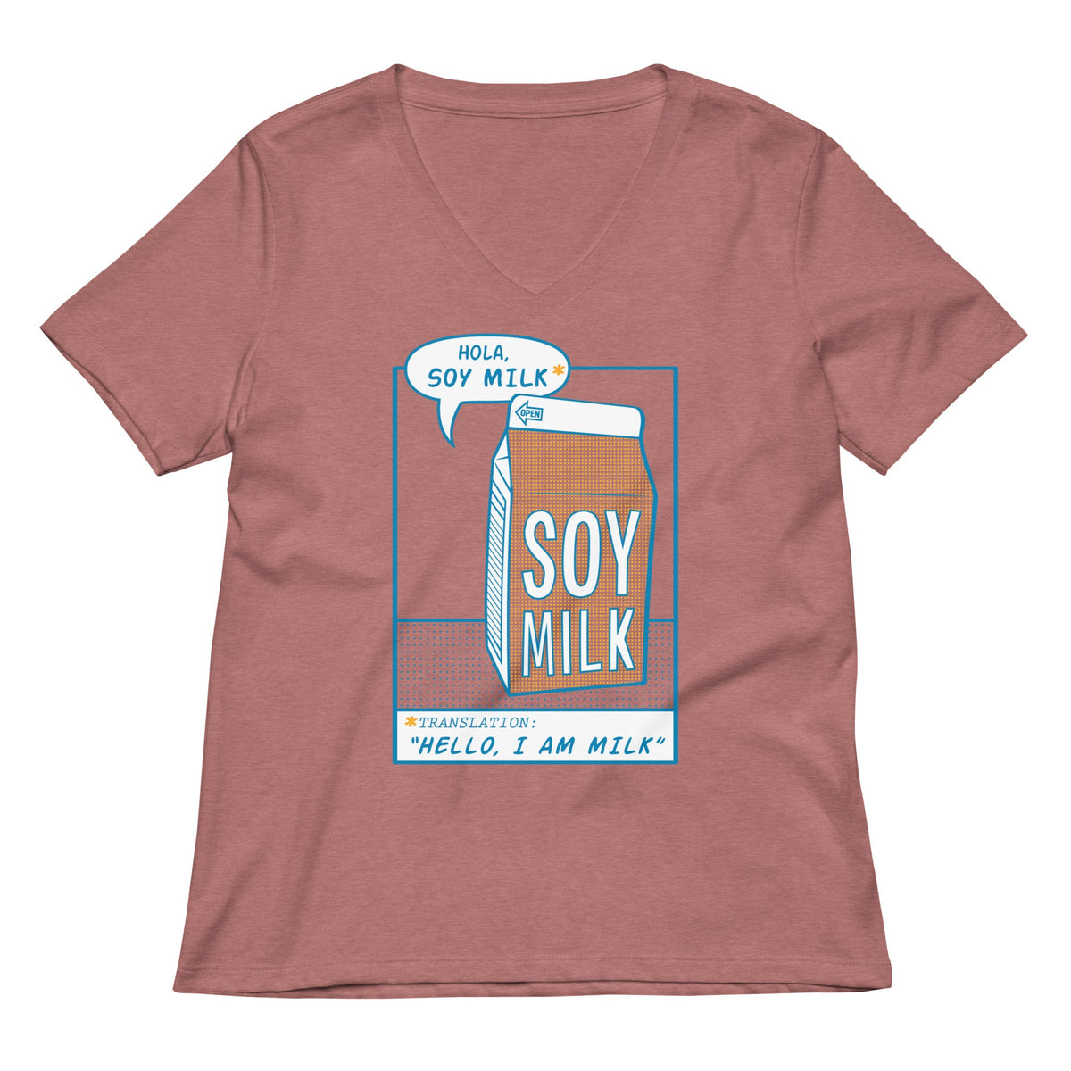 Hola, Soy Milk Women's V-Neck Tee product image 3