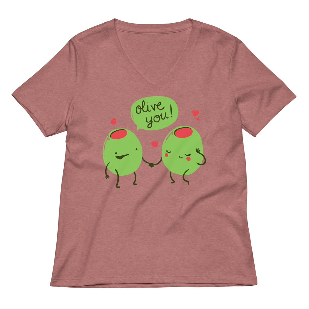 Olive You Women's V-Neck Tee product image 2
