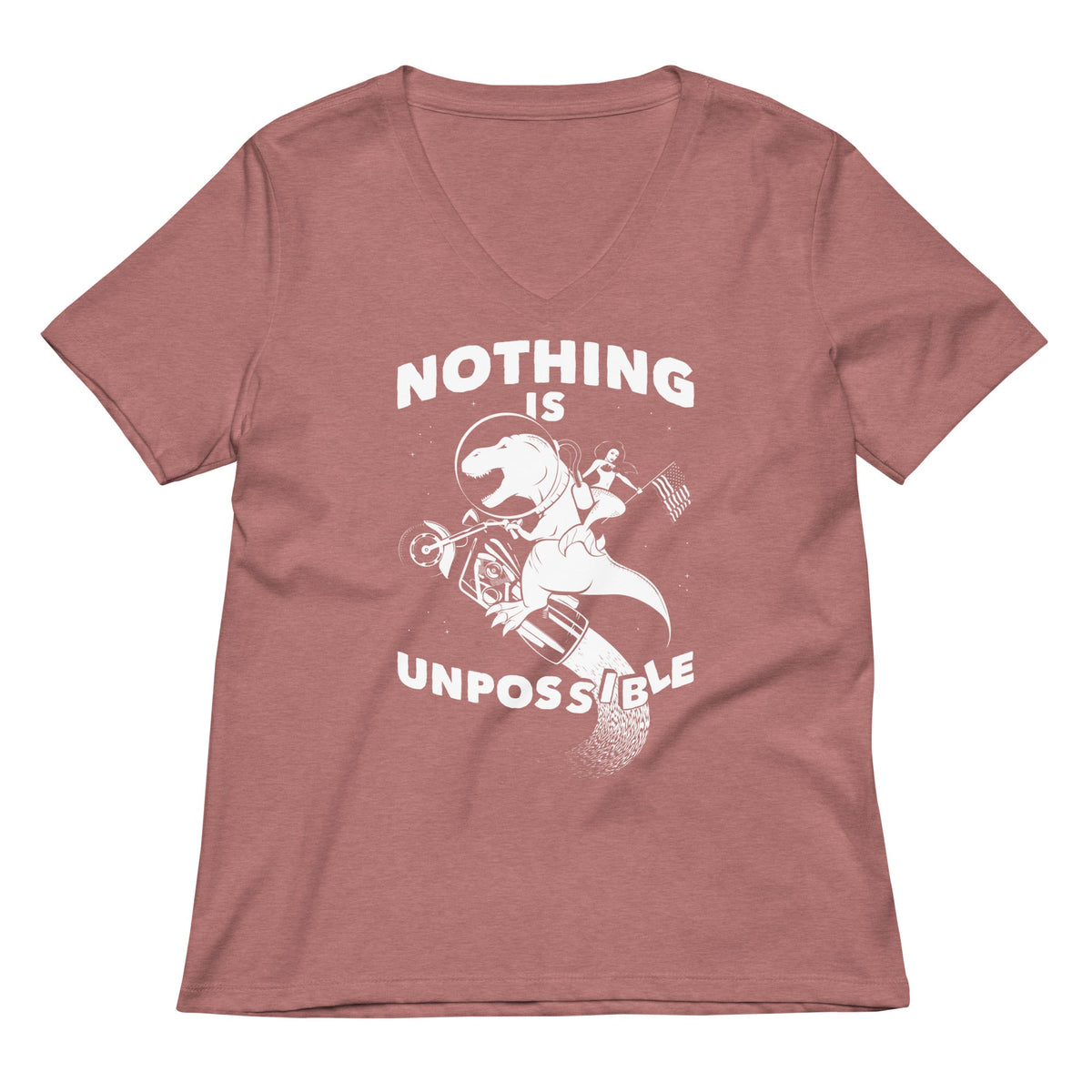 Nothing Is Unpossible Women's V-Neck Tee product image 5