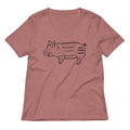 Tasty Pig Cuts Women's V-Neck Tee product image 1