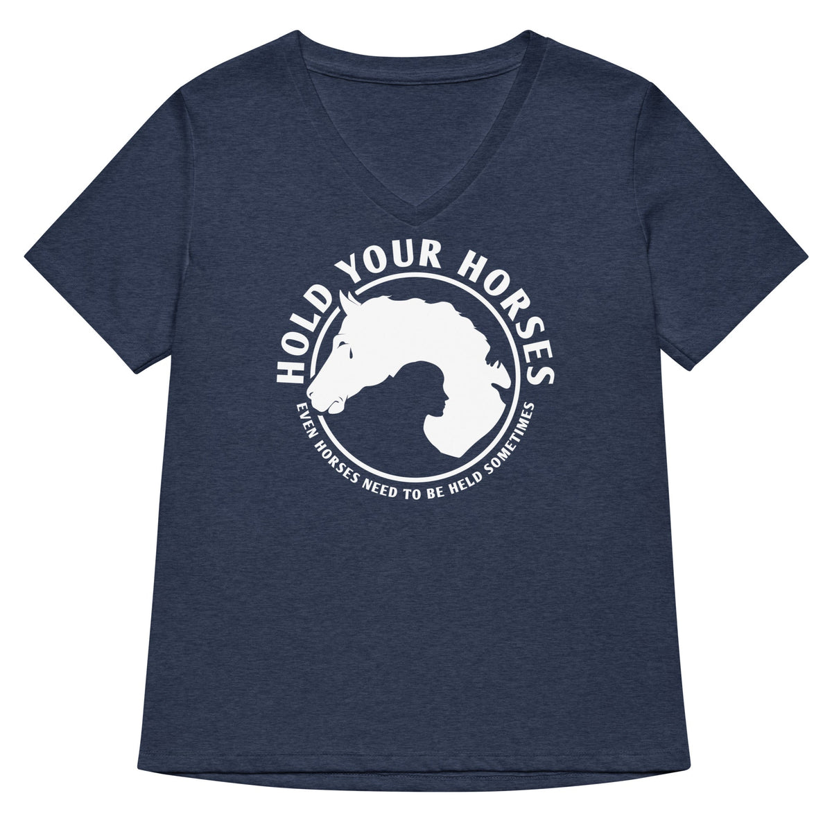 Hold Your Horses Women's V-Neck Tee product image 2