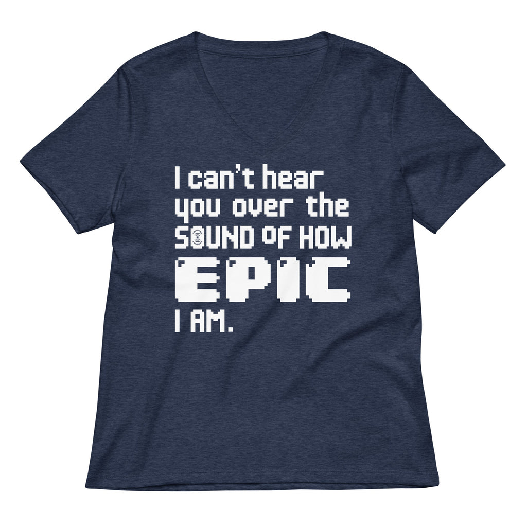 I Can't Hear You Women's V-Neck Tee product image 2