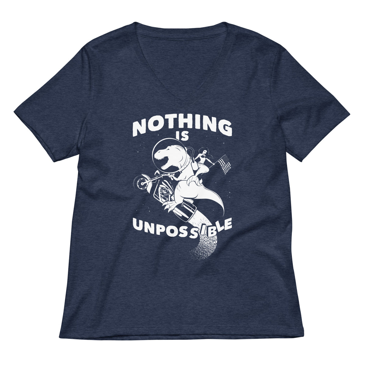 Nothing Is Unpossible Women's V-Neck Tee product image 2
