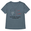 Technically, The Glass Is Always Full Women's V-Neck Tee product image 1
