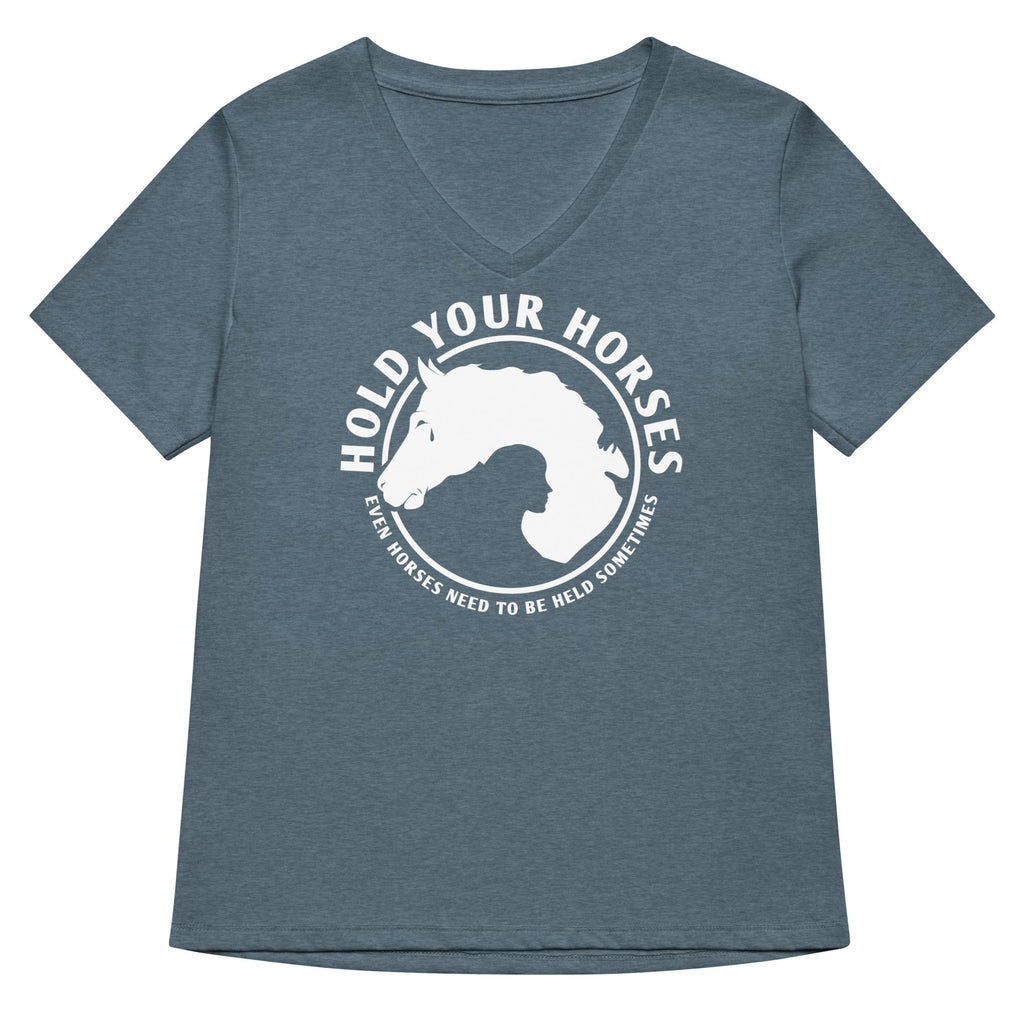 Hold Your Horses Women's V-Neck Tee product image 4