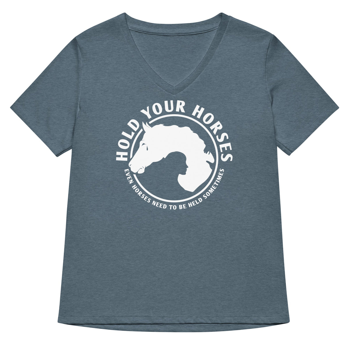 Hold Your Horses Women's V-Neck Tee product image 4