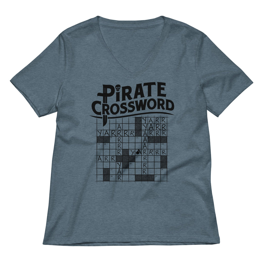 Pirate Crossword Women's V-Neck Tee product image 3