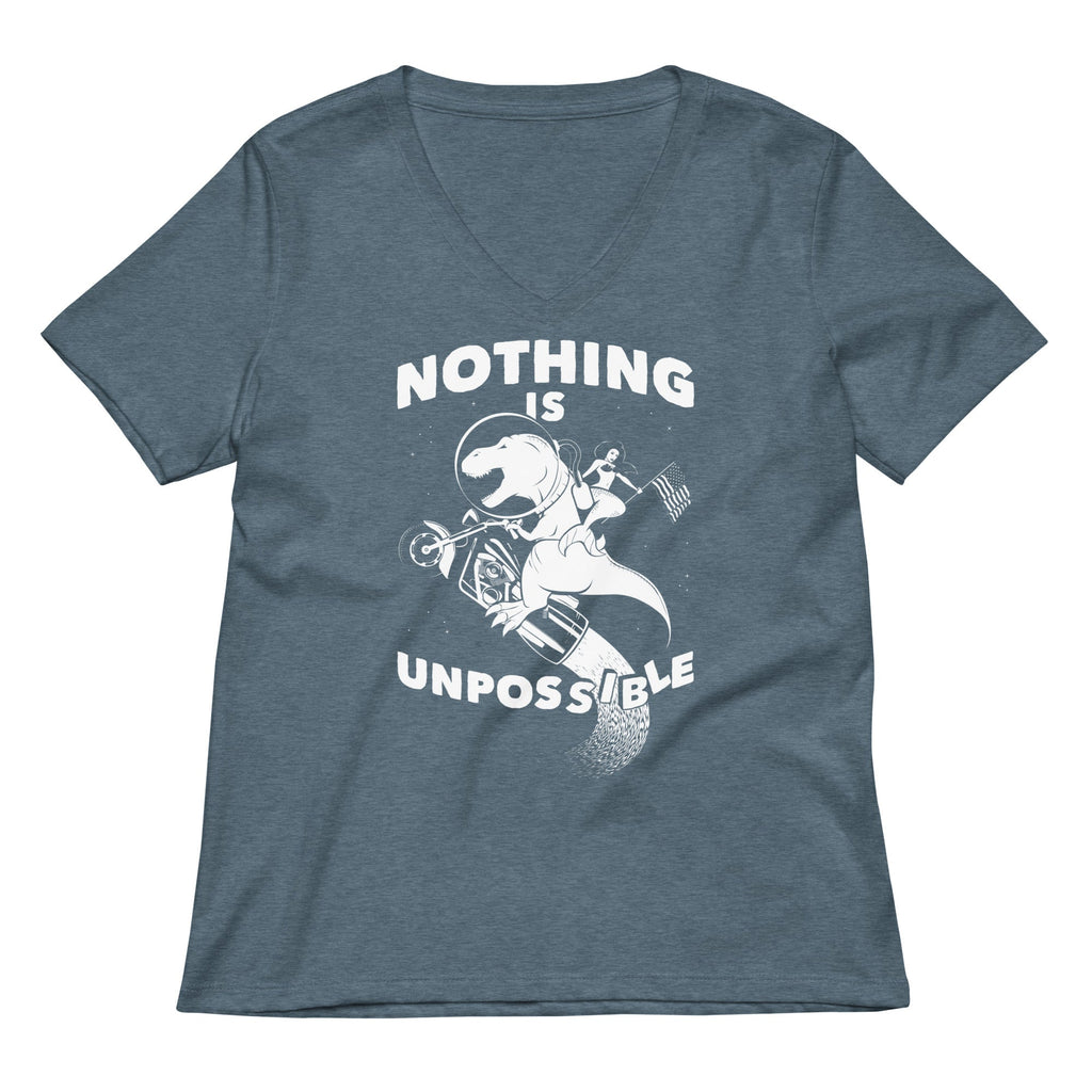 Nothing Is Unpossible Women's V-Neck Tee product image 4