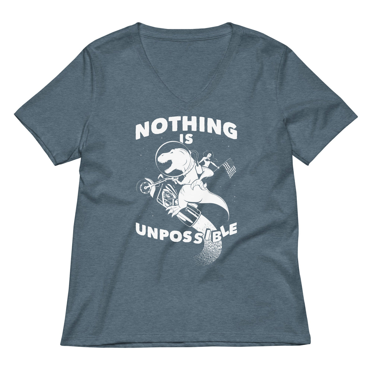 Nothing Is Unpossible Women's V-Neck Tee product image 4