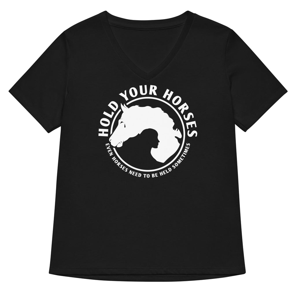 Hold Your Horses Women's V-Neck Tee product image 1