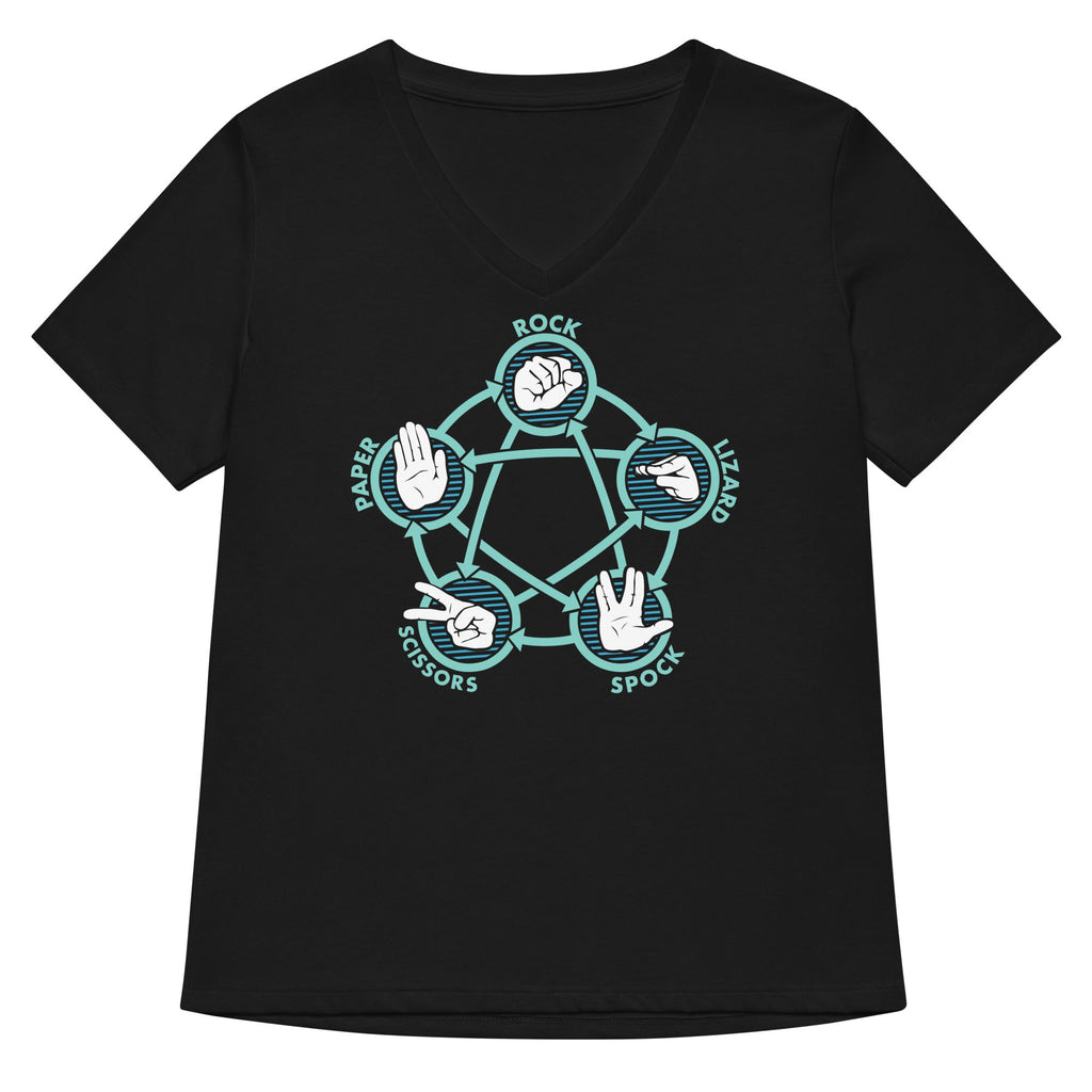 Rock Paper Scissors Lizard Spock Women's V-Neck Tee product image 1