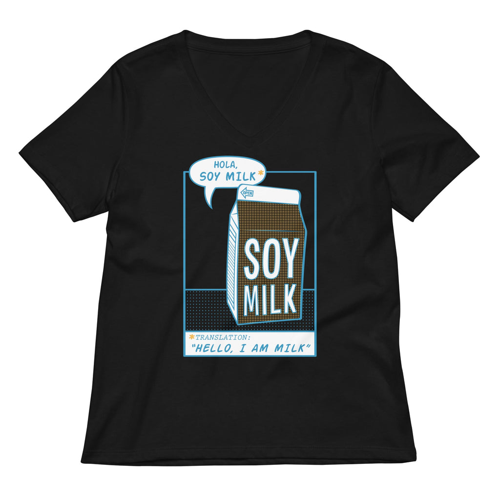 Hola, Soy Milk Women's V-Neck Tee product image 4