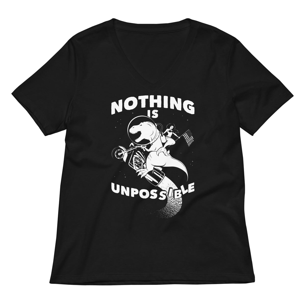 Nothing Is Unpossible Women's V-Neck Tee product image 1