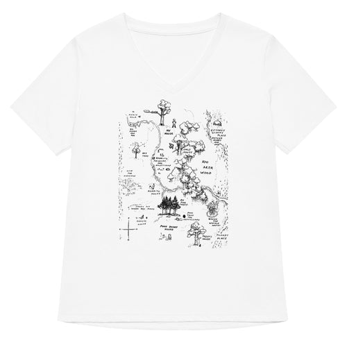 100 Acre Map Women's V-Neck Tee product image 1