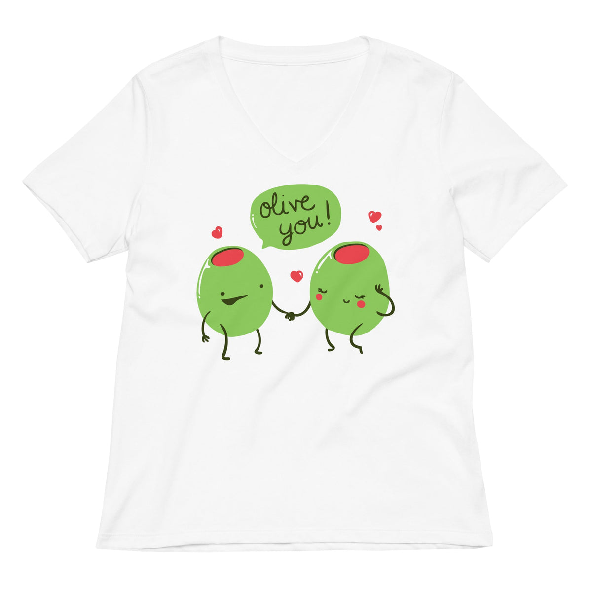 Olive You Women's V-Neck Tee product image 3