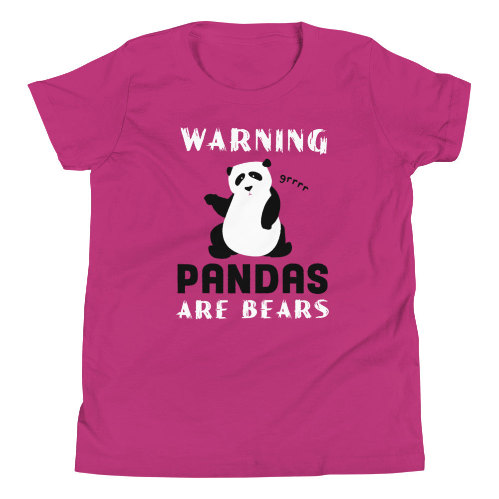 Warning, Pandas Are Bears Kid's Youth Tee product image 3