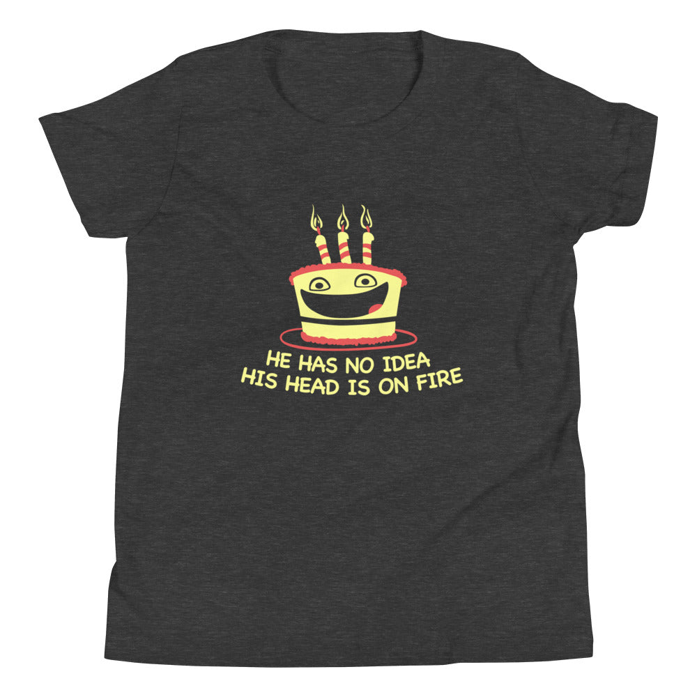 He Has No Idea His Head Is On Fire Kid's Youth Tee product image 4