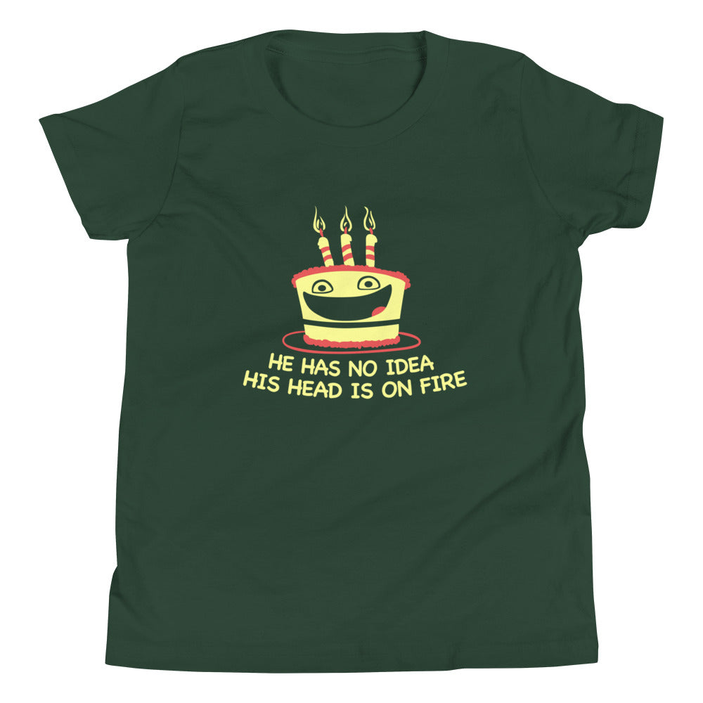 He Has No Idea His Head Is On Fire Kid's Youth Tee product image 3