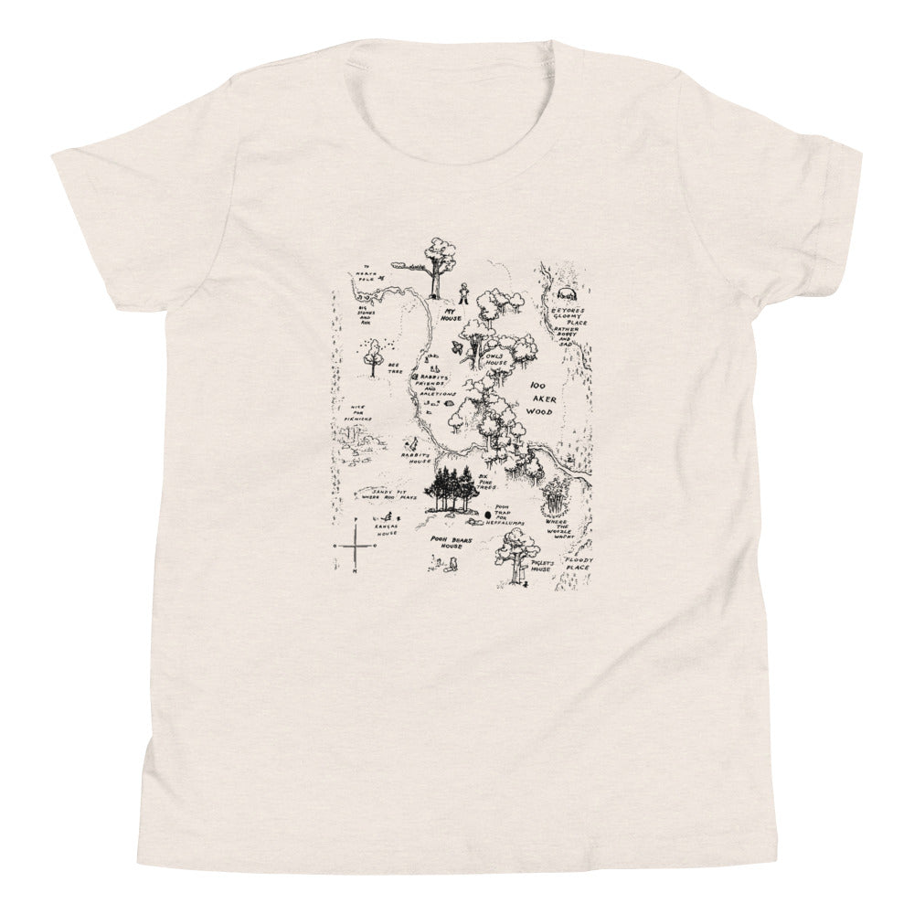 100 Acre Map Kid's Youth Tee product image 4